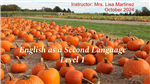 ESL 1 Class Slide Cover page